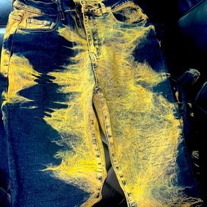 Brand New Women Blue and Yellow Jeans